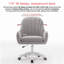 HDHNBA Velvet Upholstered Height Adjustable Swivel Chair With Lumbar Support Pillow-2097255649