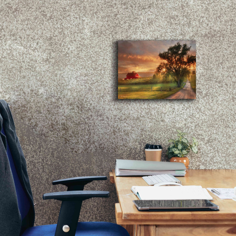 Gracie Oaks «Country Lane Sunset» par Lori Deiter, H 12 po x l 16 po x P 0,75 po