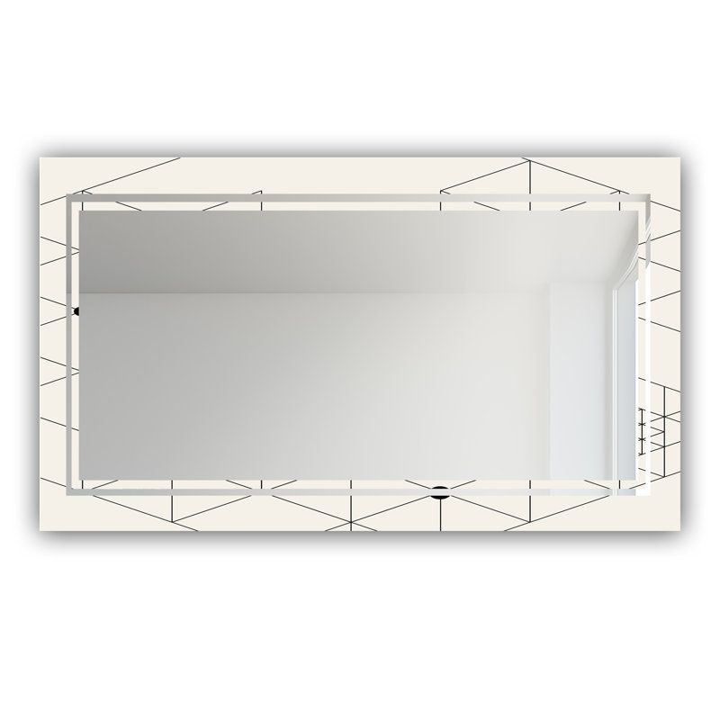 Glam Mirror - Miroir mural moderne, H 32 po x l 24 po, Sphères triangulaires