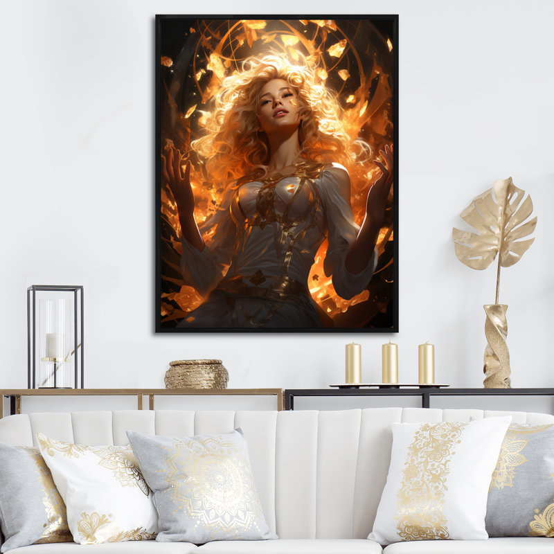«Powerful Superhero I» sur toile, H 44 po x l 34 po x P 1,5 po, Cadre flottant noir