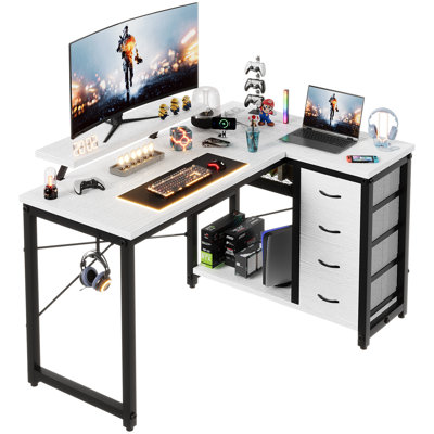 Modular L-Shaped Steel Computer Desk