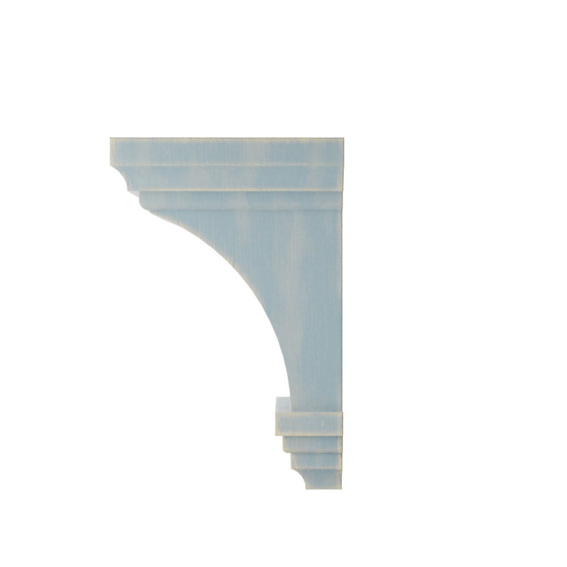 Mini corbeau décoratif en bois Jefferson, H 6 po x l 3,5 po x P 3,75 po, Bleu bois flotté