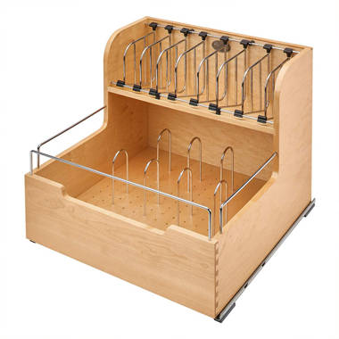 Rev-A-Shelf Adjustable Pegboard Drawer Divider Organizer, Trim to Fit  Wooden Kitchen Cabinet Storage Utensil, Pots & Dish Rack, 39 x 21,  4DPS-3921
