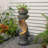 Roman Column Broken Pillar Cascading Water Fountain with LED Lights & Planter, 32.3" Tall Resin Outdoor Water Feature for Garden Patio Decor-1359137634