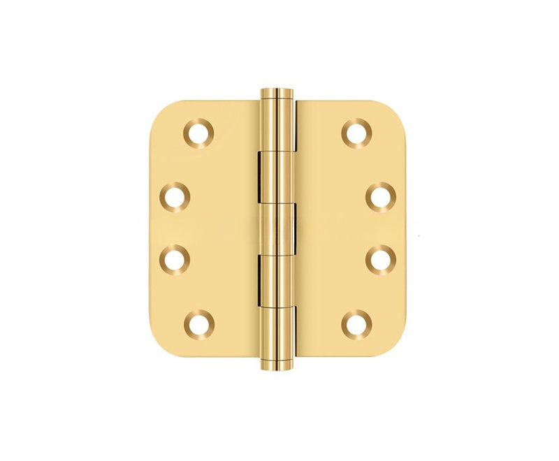 Charnières Deltana CSB44R5 4 po x 4 po x 5/8 po en laiton poli PVD