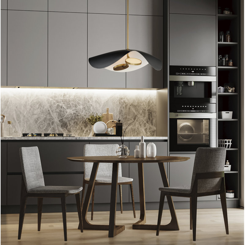Hinton 2 - Light LED Novelty Pendant, Black/Gold