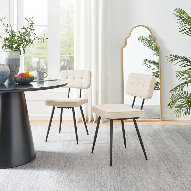 Adaline Dining Chair - Luxury Boucle Fabric Upholstered Mid Century Design