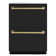ZLINE Autograph Edition 24 In. Touchstone Refrigerator Drawer in Black Matte and Gold