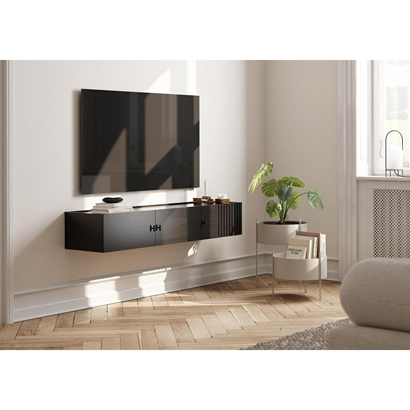 Array Wall-Mounted Sideboard (150 Cm), Black