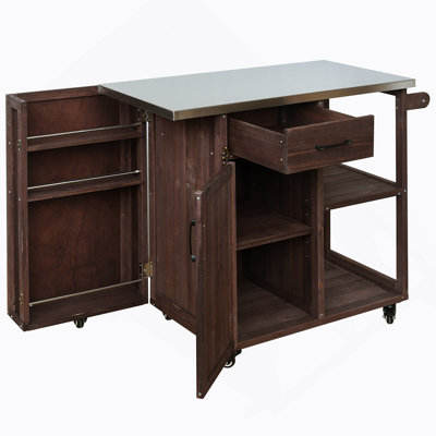 Durable Outdoor Kitchen Island With Stainless Steel Top And Ample Storage, Perfect For Patio Cooking And Entertaining
