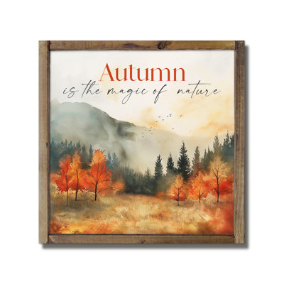 Autumn Magic, impression sur plaque encadrée