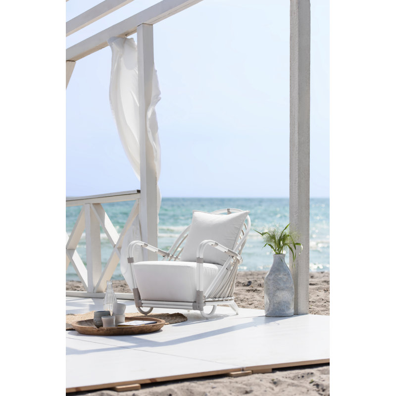 Méridienne Arne Jacobsen, Toile de voile goéland à motif géométrique Sun, Blanc colombe