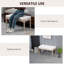 Banc de lit 32 po, banc de chambre rembourré, blanc crème