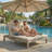 All-Weather Patio Chaise Lounge Cushion With 28D High-Density Foam, Waterproof Fabric, And Washable Cover For Pool And Garden Recliners-478495101