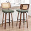 Tabouret de bar pivotant avec dossier en similicuir Cane-785330040-785330035