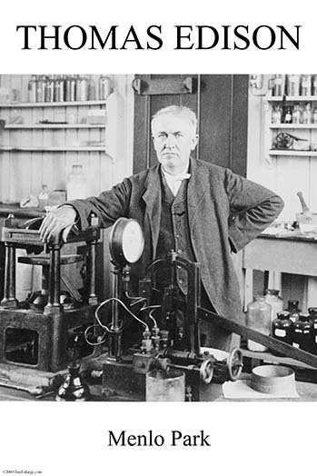 « thomas edison-menlo park », impression, H 44 po x l 66 po