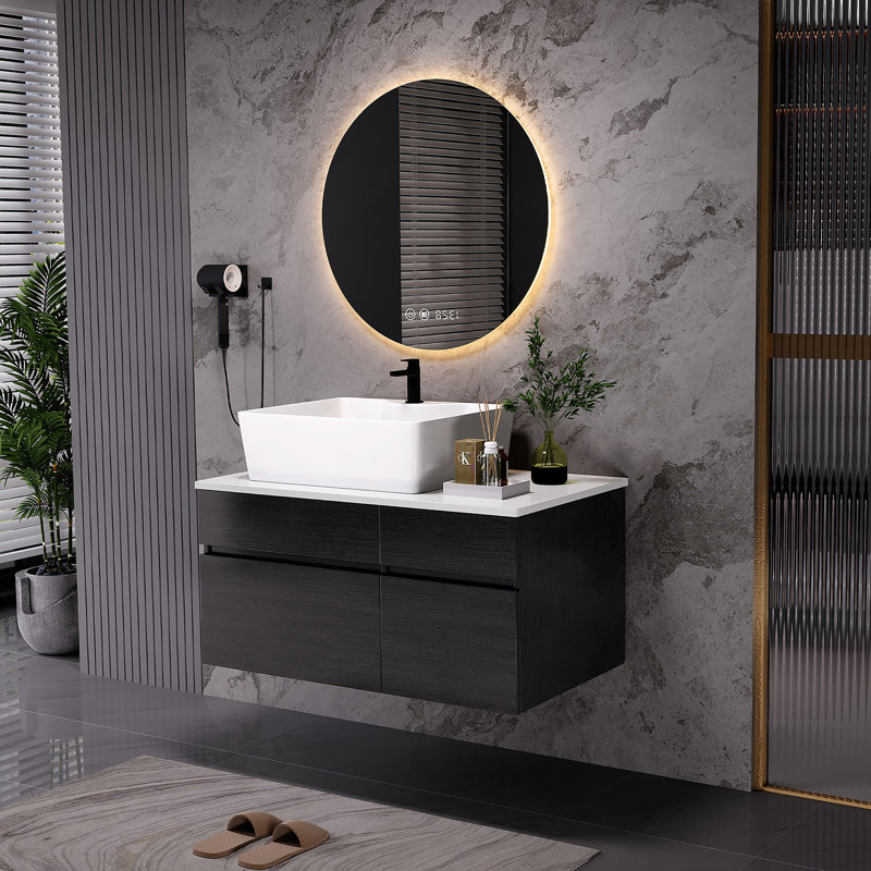 Floating Small Bathroom Vanity With Sink