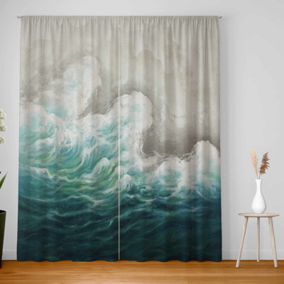 Seaside Blackout Window Curtain Pair for Stylish Home Decor