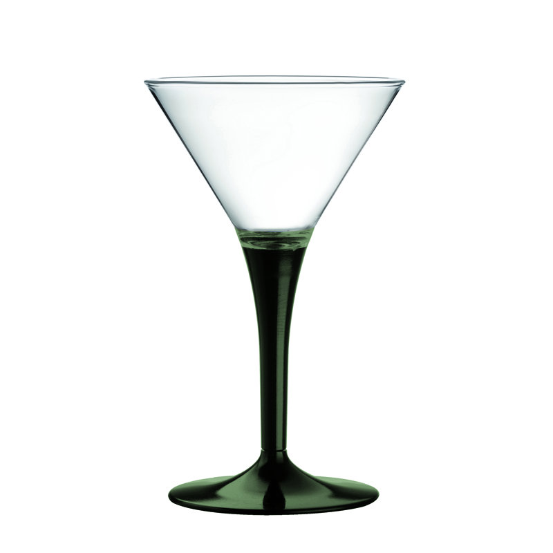 Polycarbonate Martini Glass - 12 Pieces - Olivine, Onyx
