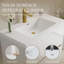 Meuble-lavabo mural 36 po avec lavabo, meuble de rangement flottant pour salle de bain avec comptoir en résine de pierre et tiroirs à fermeture en douceur entièrement assemblé