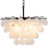 6 Light Modern Coastal Light Fixture Capiz Shell Chandelier-1006616229