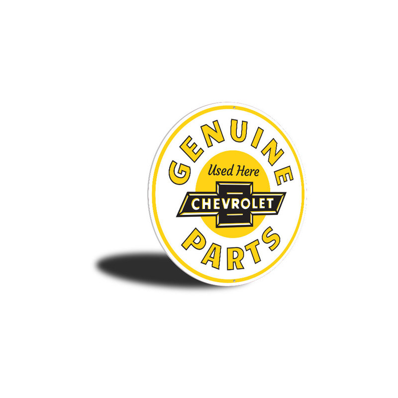 Enseigne en aluminium Chevy, H 18 po x l 18 po x P 0,06 po