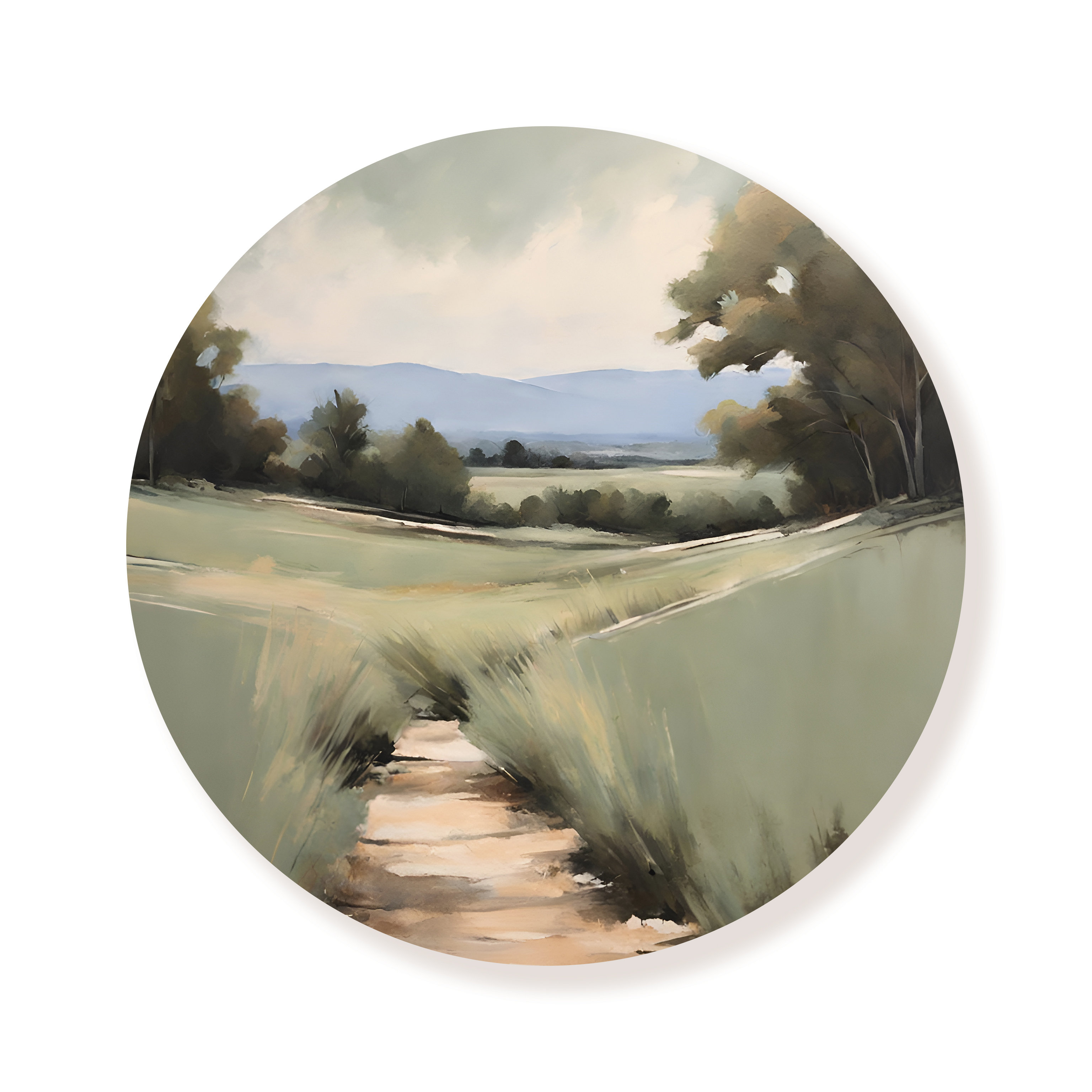 Winston Porter Gray Path Circle | Wayfair