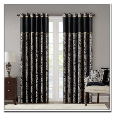 Jacquard Curtain Panel Pair(2 Pcs Window Panels)