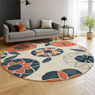 Premium Machine Washable Mayfield  floral Rug