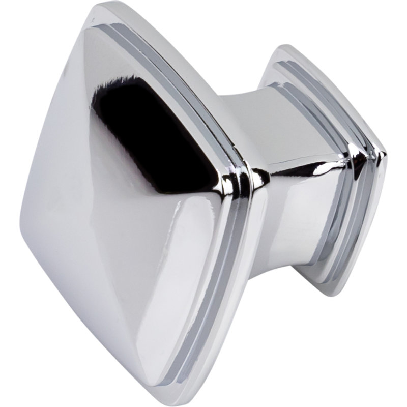 1 3/16" Length Square Knob Multipack, Polished Chrome