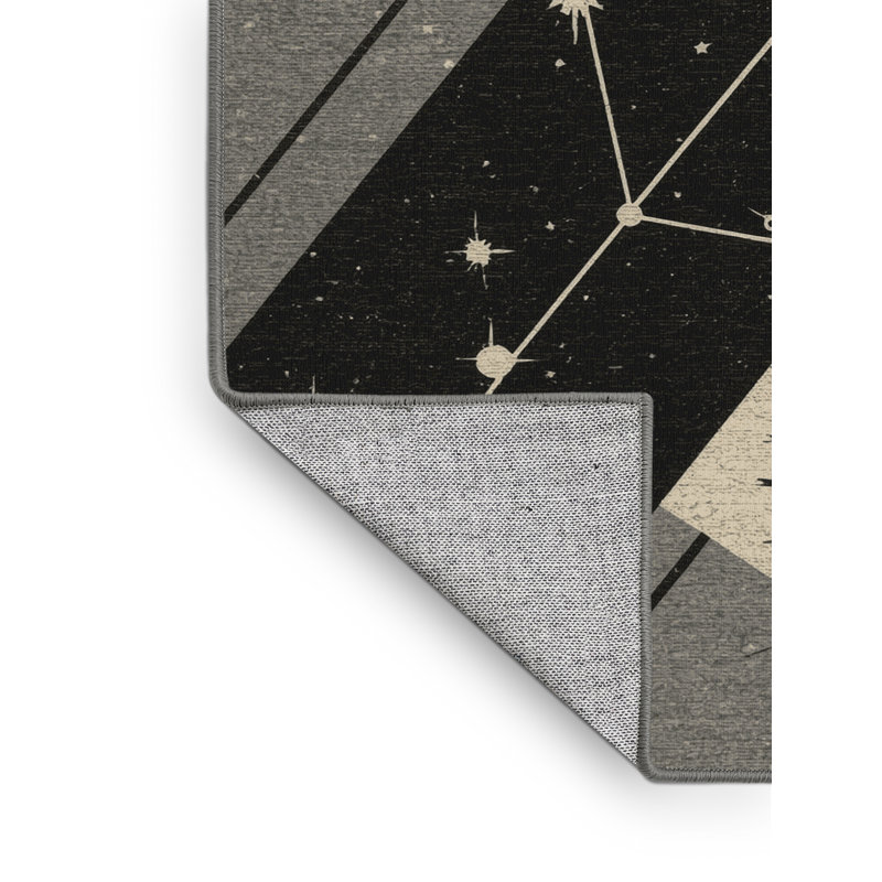 Tapis moderne et contemporain lavable à la machine Palvinder, 5 x 7