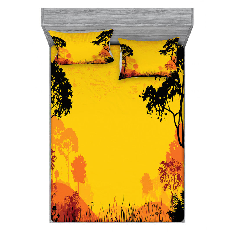 Microfiber Sheet Set, Queen Sheet Set with Fitted Sheet