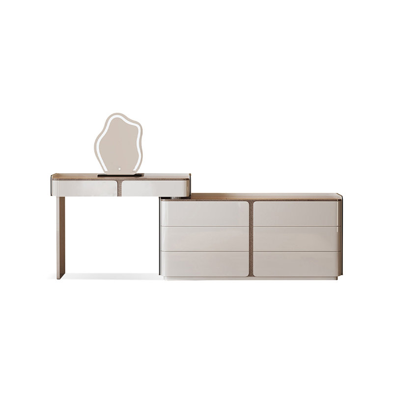 Makeup Vanity with Light mirror,8 drawers