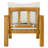 Outdoor Acacia Wood Patio Chair with Cushions (Set of 2)