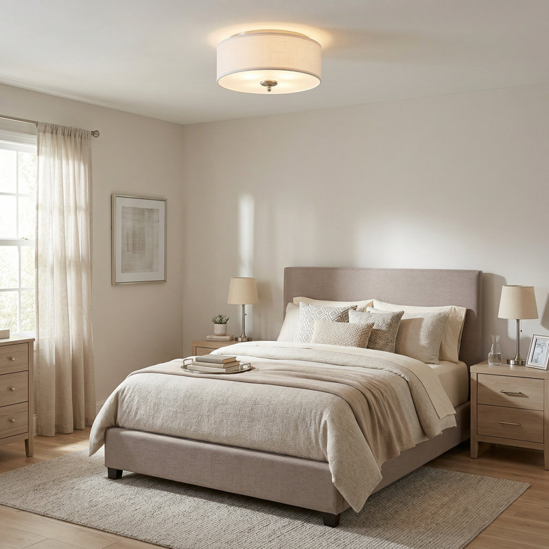 Blanche 3-Light Brushed Nickel Flush Mount Light