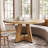 47" Oak Round Dining Table for 4-6 with Wooden Pedestal Base - Table Only-529058093