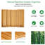 Bamboo Expandable Kitchen Drawer Organizer, Adjustable Utensil Holder And Cutlery Tray Organizer for Silverware, Utensils, Kitchen, Bedroom, Living Room Knives, 5 Slots Slots Drawer Dividers