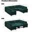Canapé-lit convertible surdimensionné en U Shavera-801571664