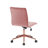 Ergonomic Velvet Armless Swivel Adjustable Height Office Task Chair-1336767008