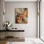 Nuage gris rouille abstrait – Ensemble de 2 impressions d'art murales encadrées sur toile 32 po x 12 po x 2-134804107-134804108