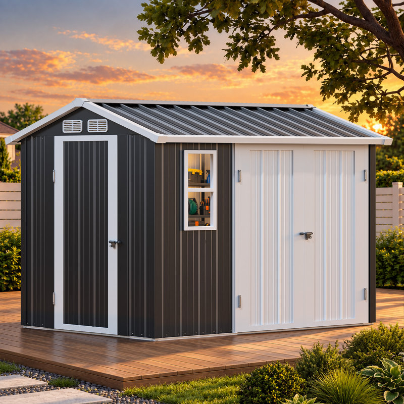Balconera 7×5FT Outdoor Storage Shed with 3 door