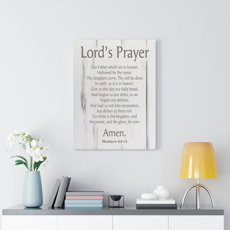 Lords Prayer - Wrapped Canvas Print, 76cm H x 61cm W