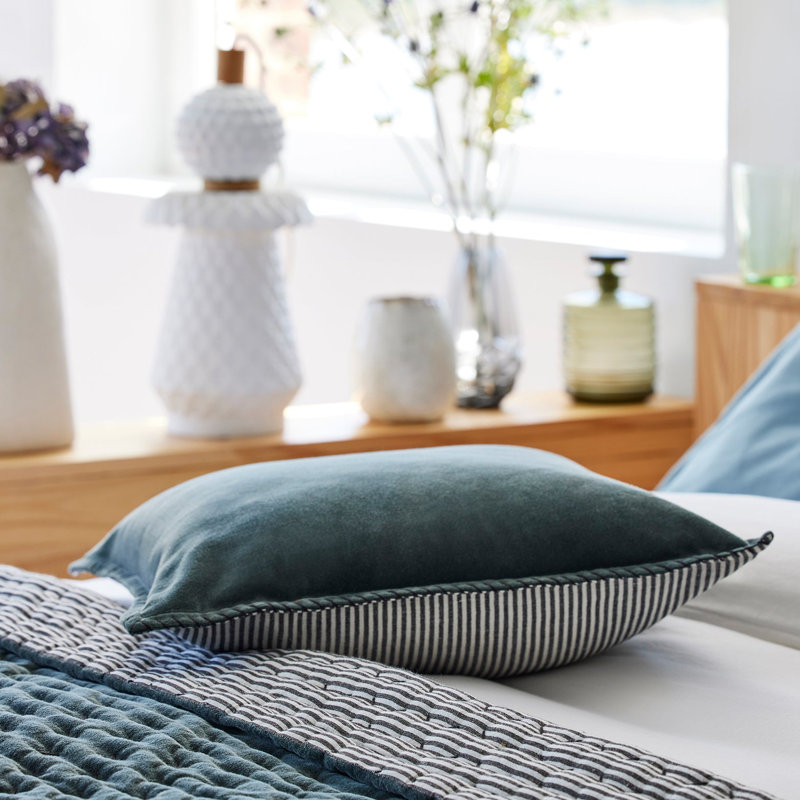 Cotton No Pattern Bedspread, W170 x L260cm, Pale Grey