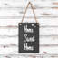 Nicola Spring - Slate Hanging Notice Board - 20 x 30cm - Natural