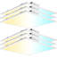 Ensemble de 6 lumières à panneau plat à DEL 2 x 2, 40W 4400lm, plafonnier à DEL à intensité réglable Triac, 3 lumières au choix (3000k / 4000k / 5000k)