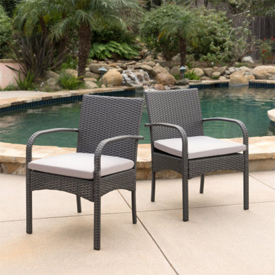 Chaise de salle à manger en osier CORDOBA KD PE [ensemble de 2 pièces]