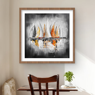 Sails on the Winds - Boat Living, reproduction encadrée