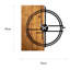 Horloge murale élégante en bois, noyer clair et noir, 22,0 x 1,2 x 22,8 pouces | Fabrication 100% bois (épaisseur: 1,2 po), détails en métal (épaisseur: 0,06 po) | Mécanisme silencieux, variations de couleurs uniques pour une décoration intérieur