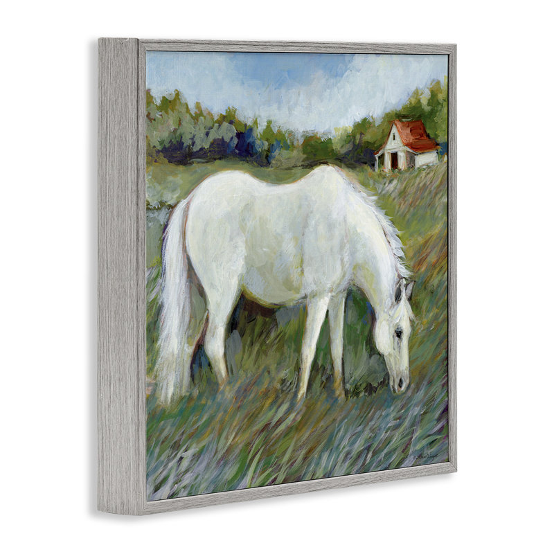 Cheval dans un champ, estampe numérique, design par Susan Winget, Estampe numérique Farmhouse, H 24 po x l 24 po