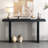 U_STYLE Uniquely Designed Oak Veneer Console Table With Distinctive Side Shapes, Suitable For Entryway, Hallway, Living Room, Foyer, Corridor-124922172